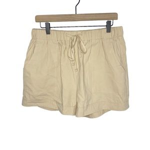 Neutral minimalist cotton shorts tan beige size XL